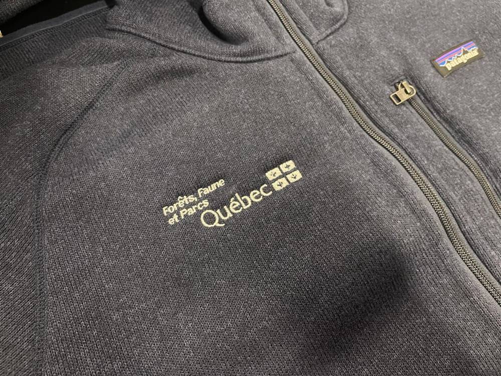 Veste brodée pour Forêts, Faune et Parcs Québec